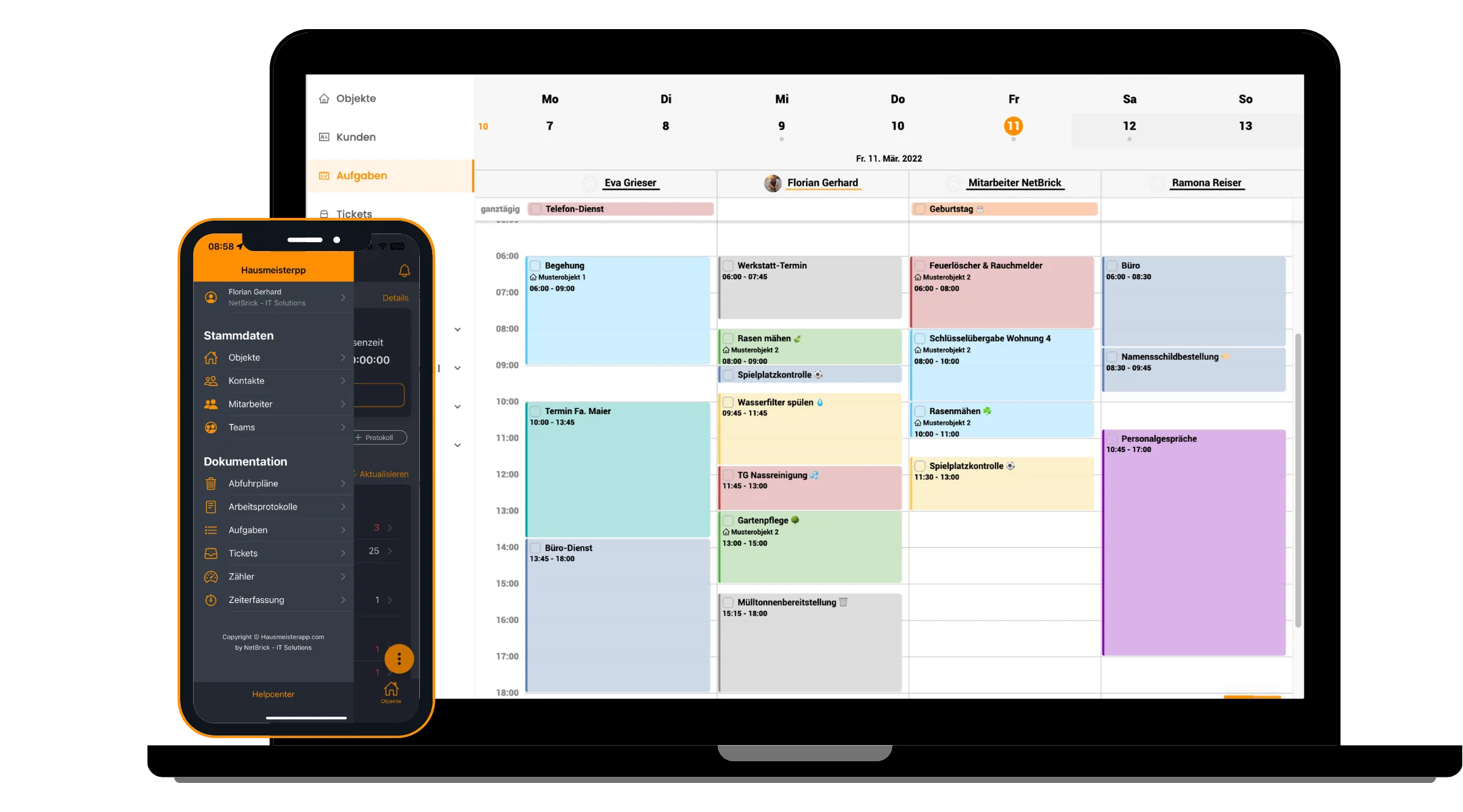Hausmeisterapp-Sill Hausmeisterservice auf dem Handy